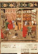 unknow artist Scene of Pharmacy,from Avicenna's Canon of Medicine oil on canvas